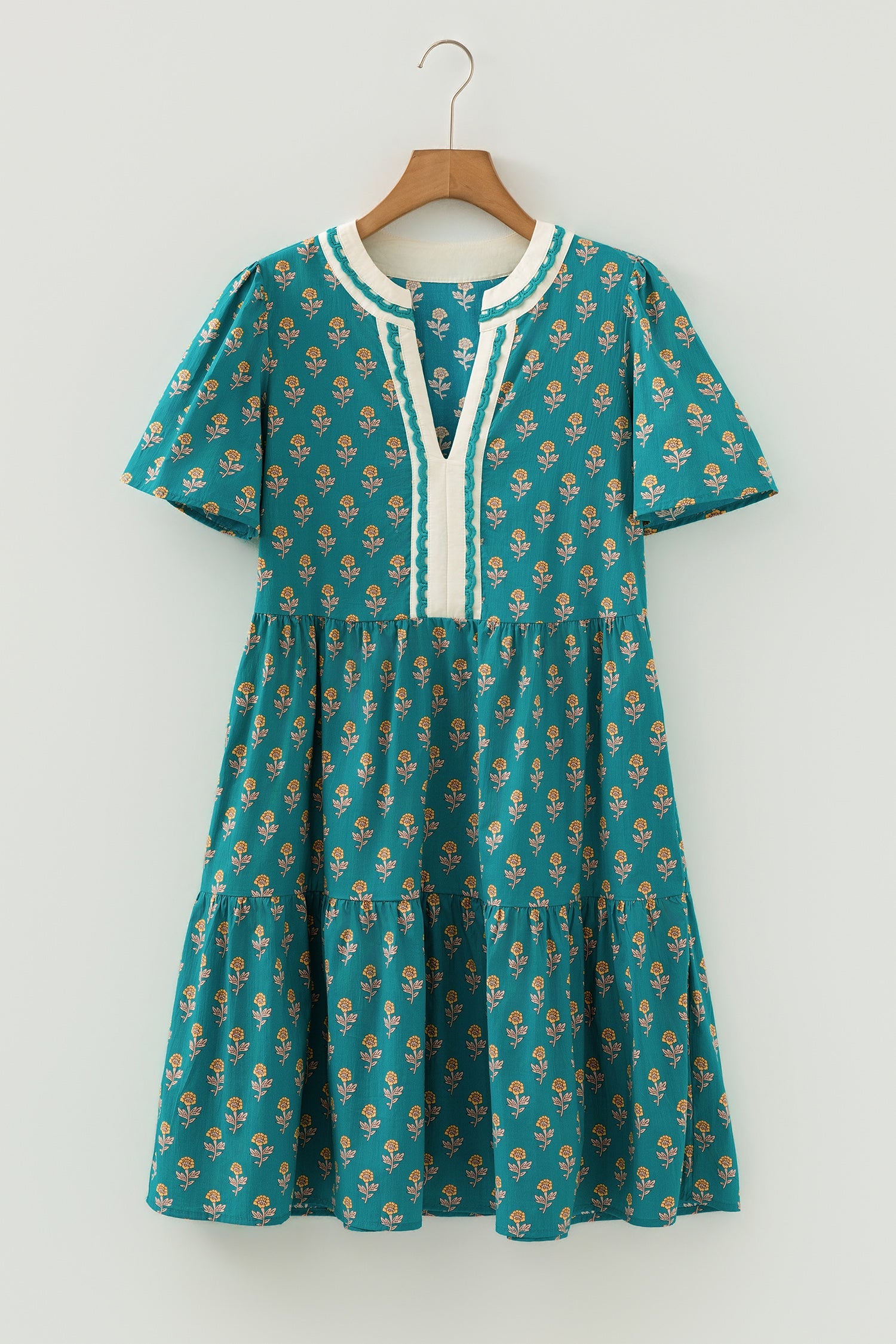 Clover Short Sleeve Floral Dress