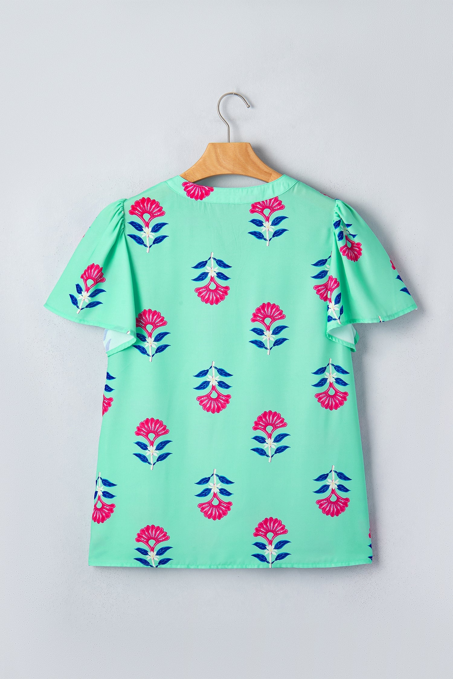 Gianna Floral Flutter Sleeve Blouse
