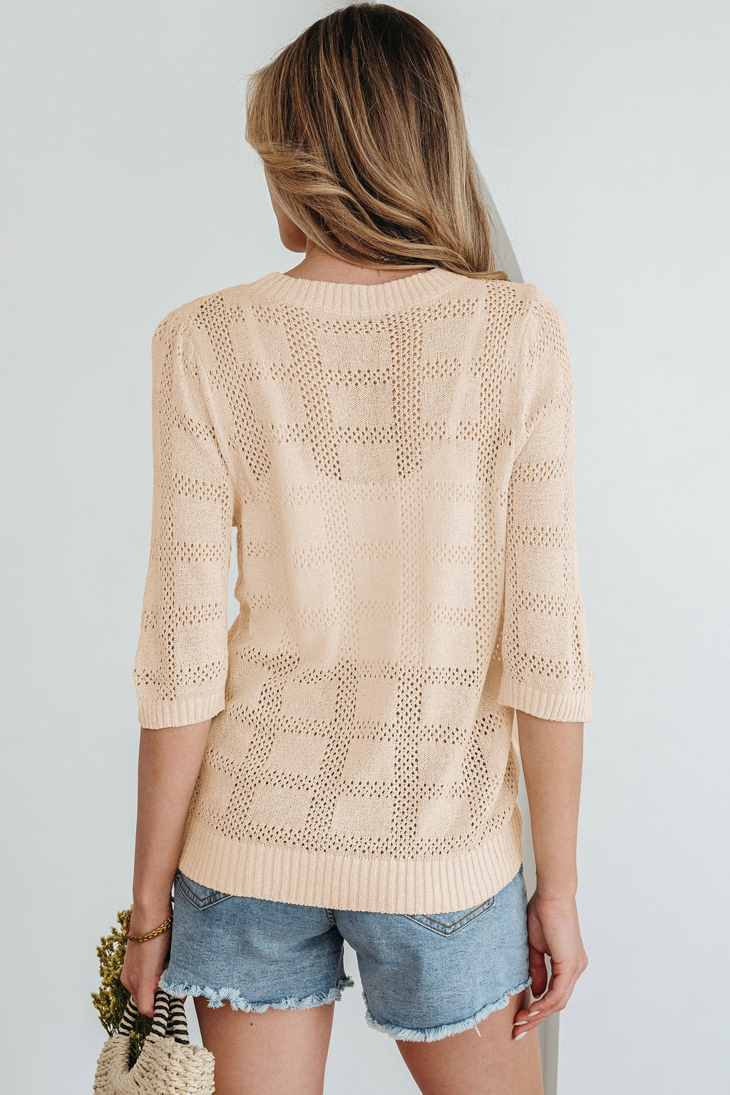 Belen Knit Short Sleeve Sweater