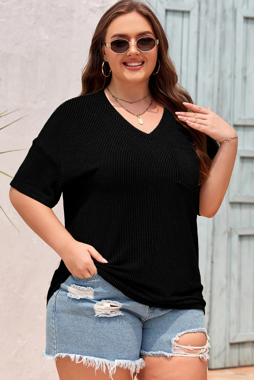 Maisie Shoulder T Shirt PLUS T-Shirt