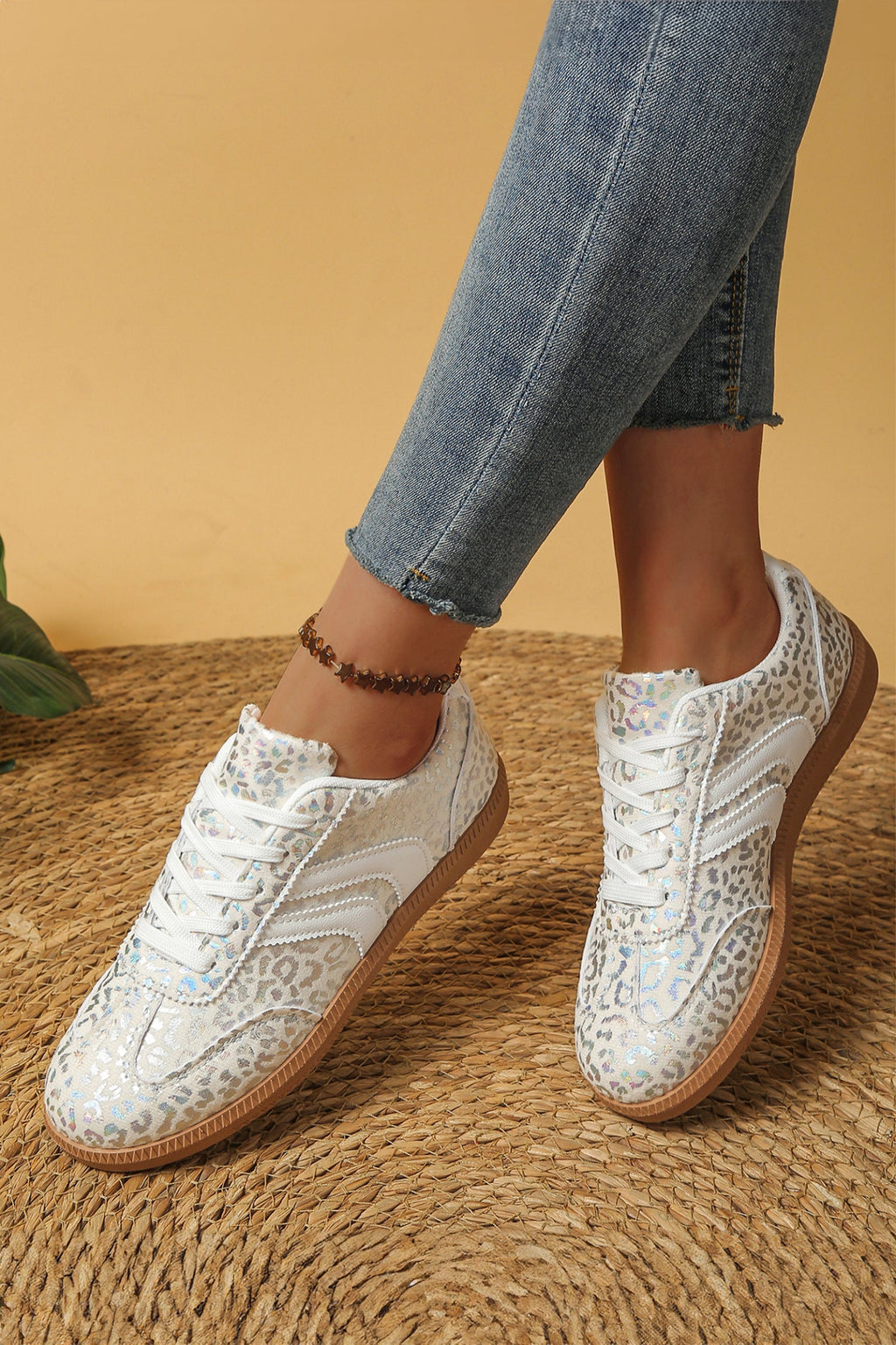 Logan Printed Lace Up Sneakers