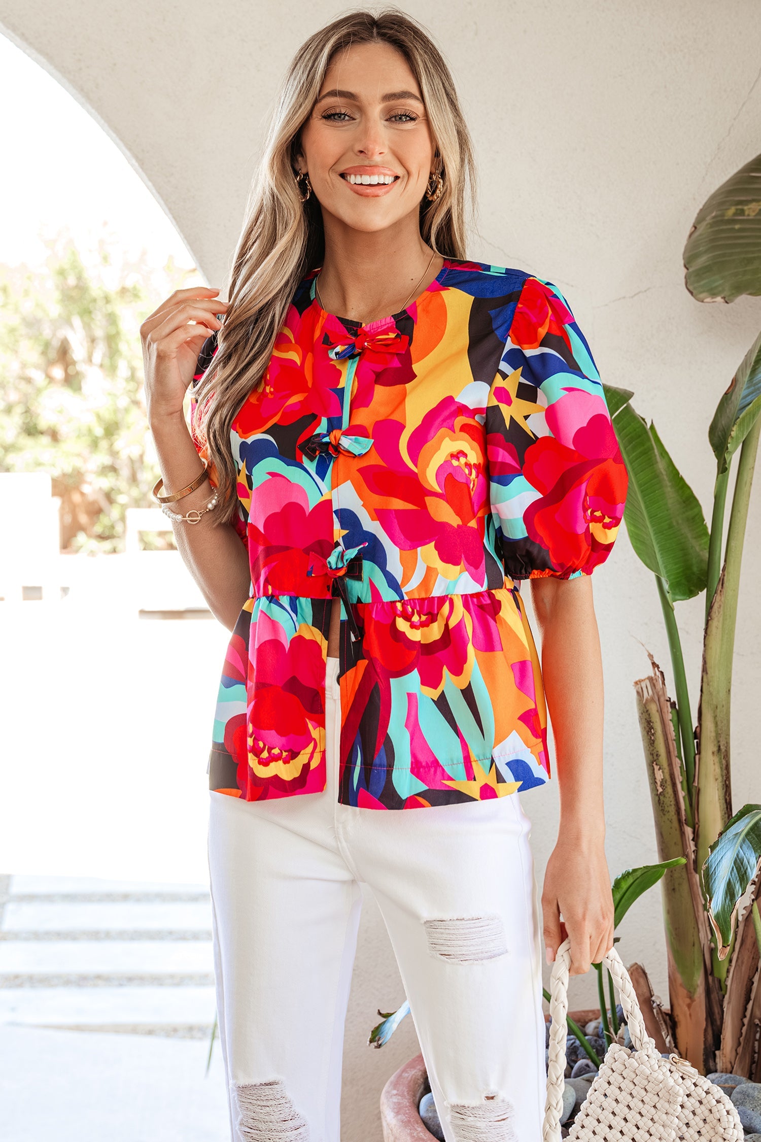 Kylee Puff Sleeve Babydoll Blouse