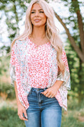 Elora Mix Print Cape Top