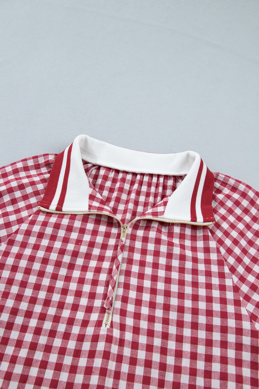 Journi Patchwork Half Zip Blouse