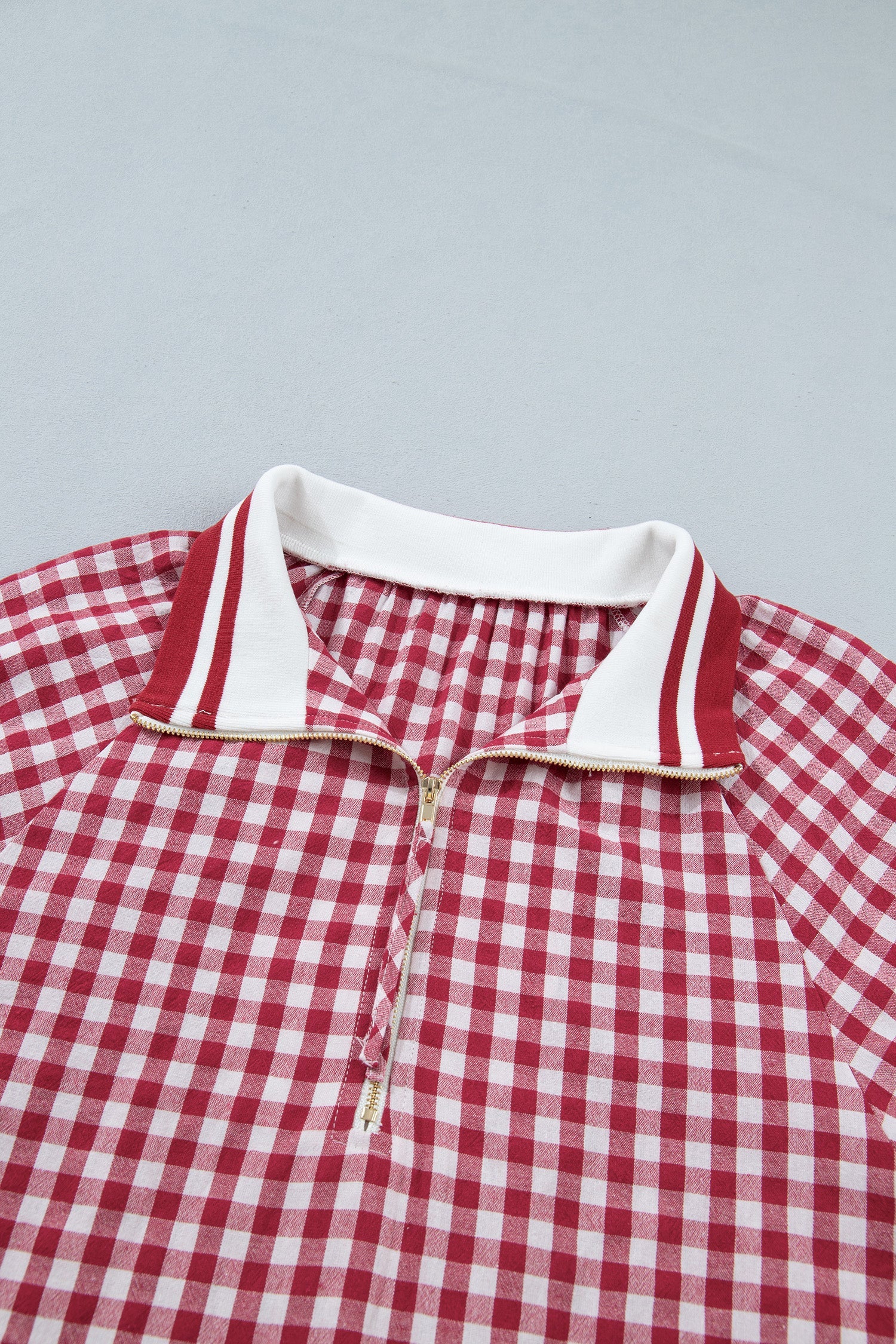 Journi Patchwork Half Zip Blouse