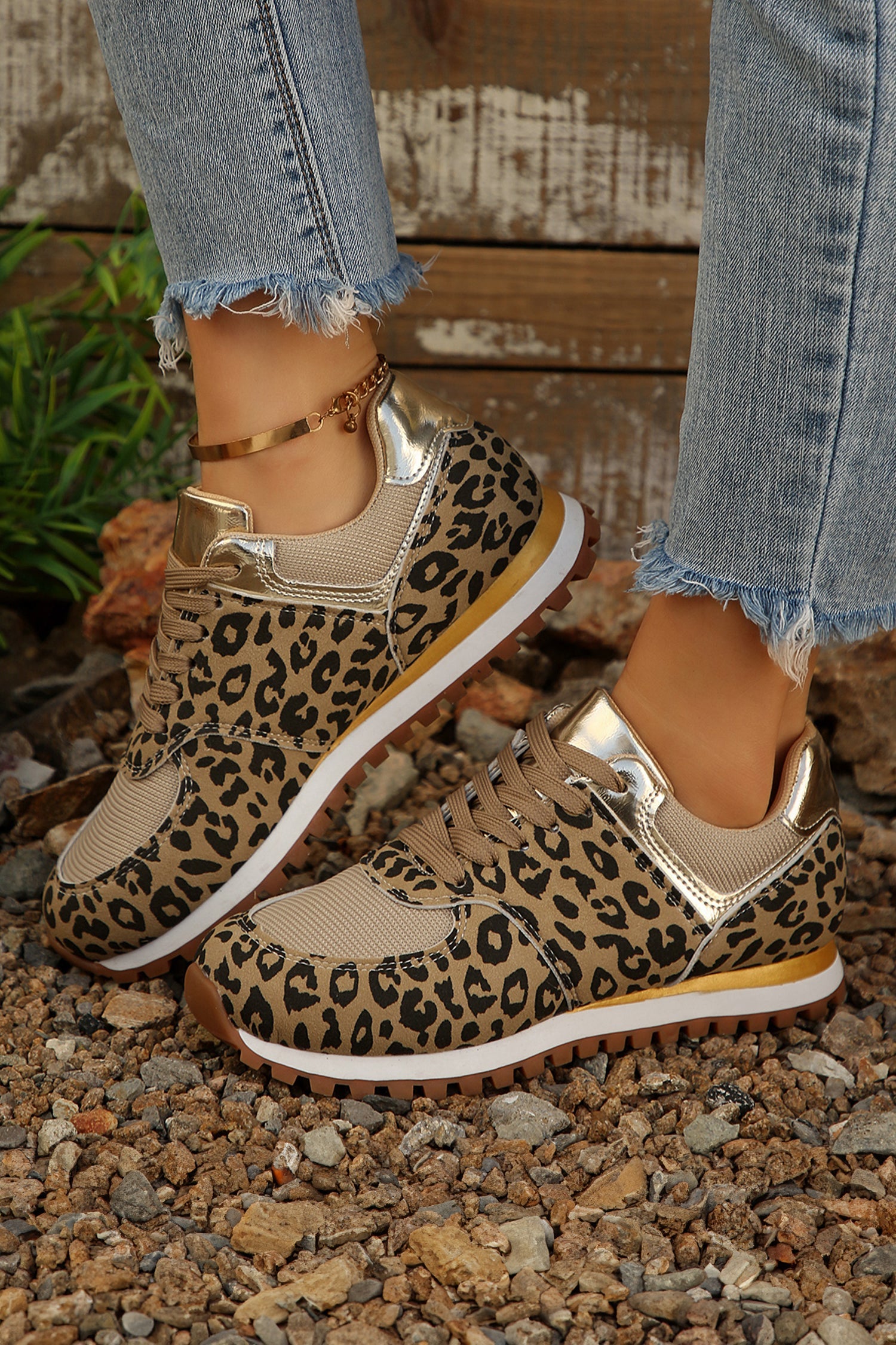Romy Patchwork Lace Up Sneakers
