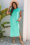 Eloise Mineral Wash Pocketed T-shirt Long Dress