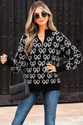 Elizabeth Shoulder Zipped Collar Sweater