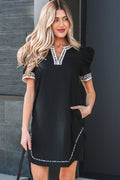 Ruth Sleeve Shift Mini Dress