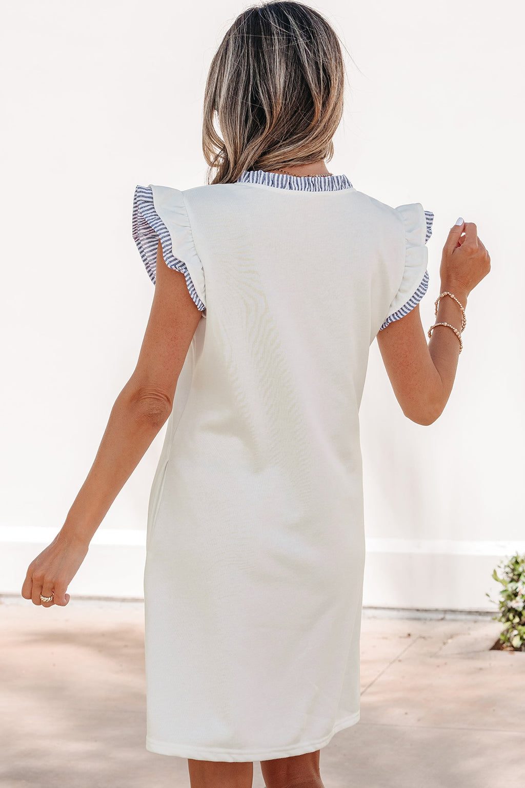 Aleena Ruffle Trim Sleeveless Dress