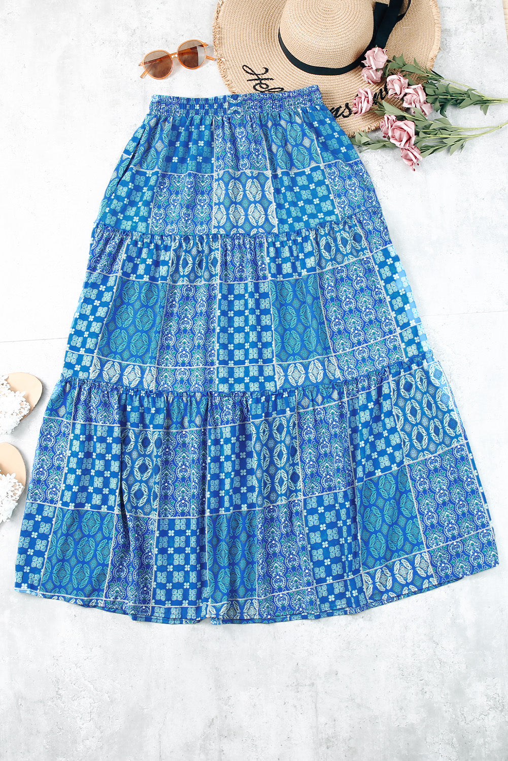 Helena Paisley Print Maxi Skirt