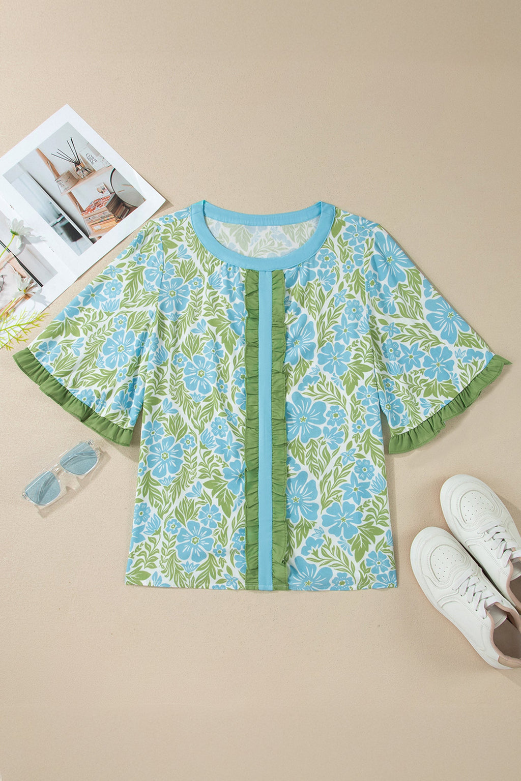 Waverly Trim Half Sleeve Blouse