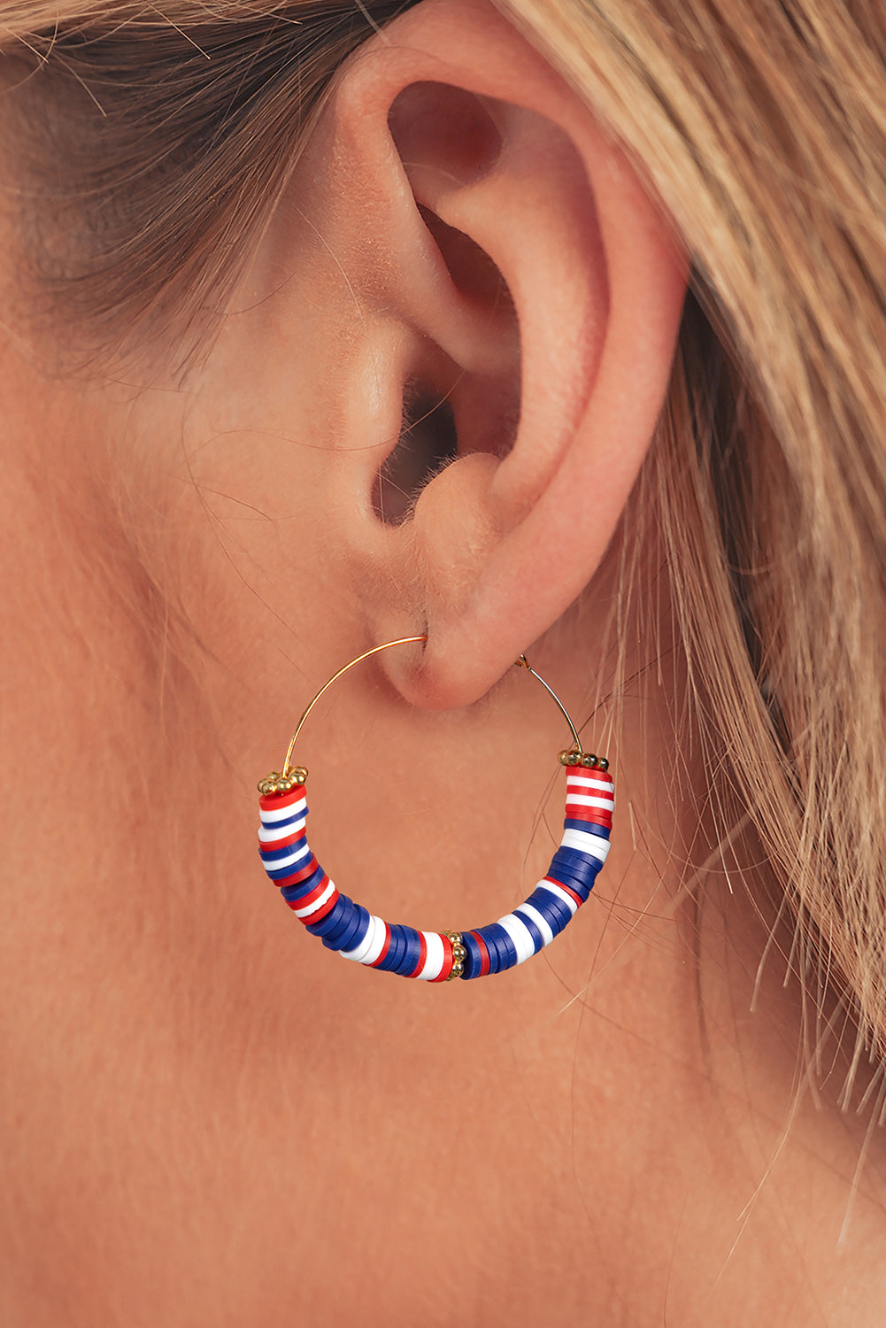 Eden Beaded Large Hoop Earrings