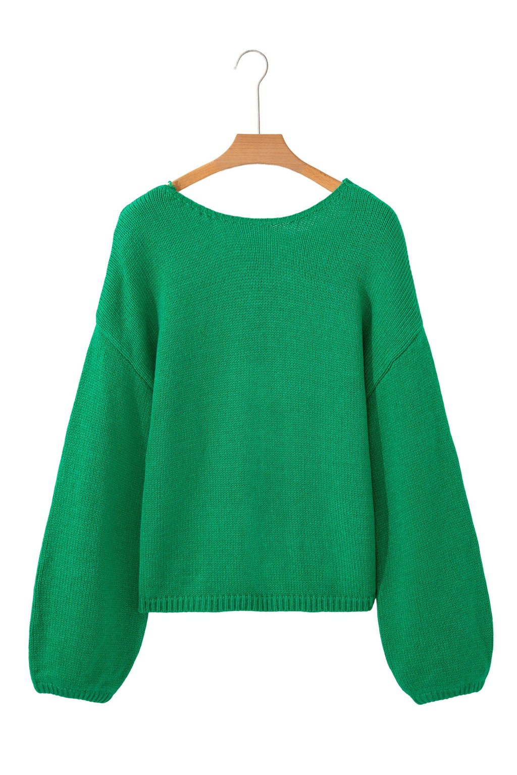 Raven Backless Bubble Sleeve Sweater
