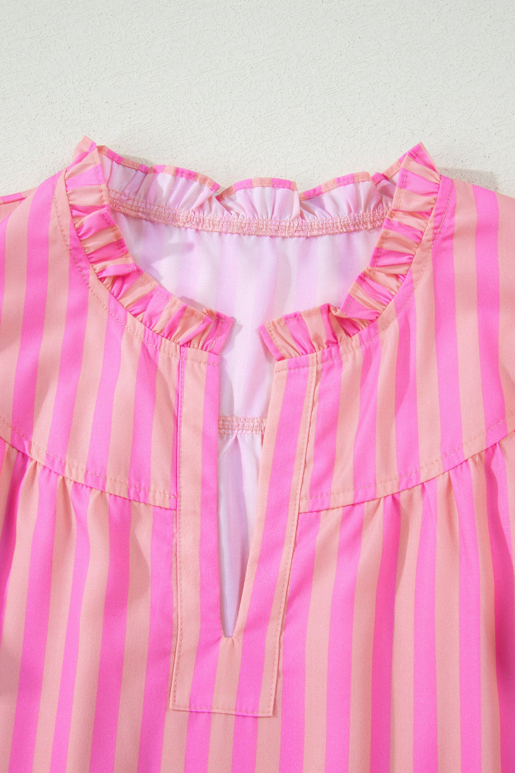 Juniper Stripe Ruffled Summer Blouse