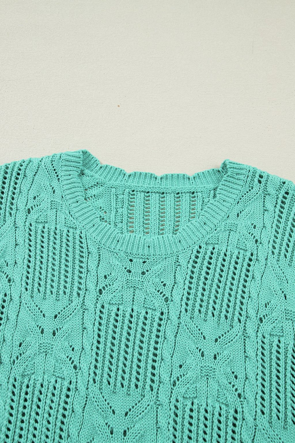 River Trim Short Sleeve Sweater