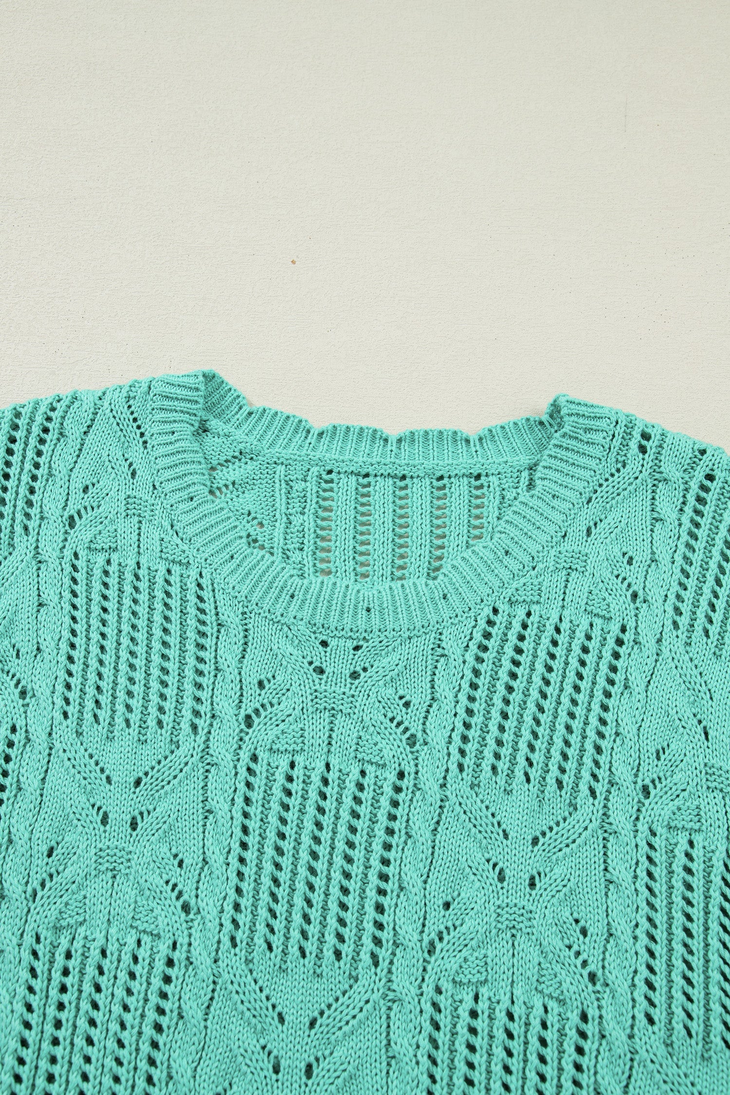 River Trim Short Sleeve Sweater