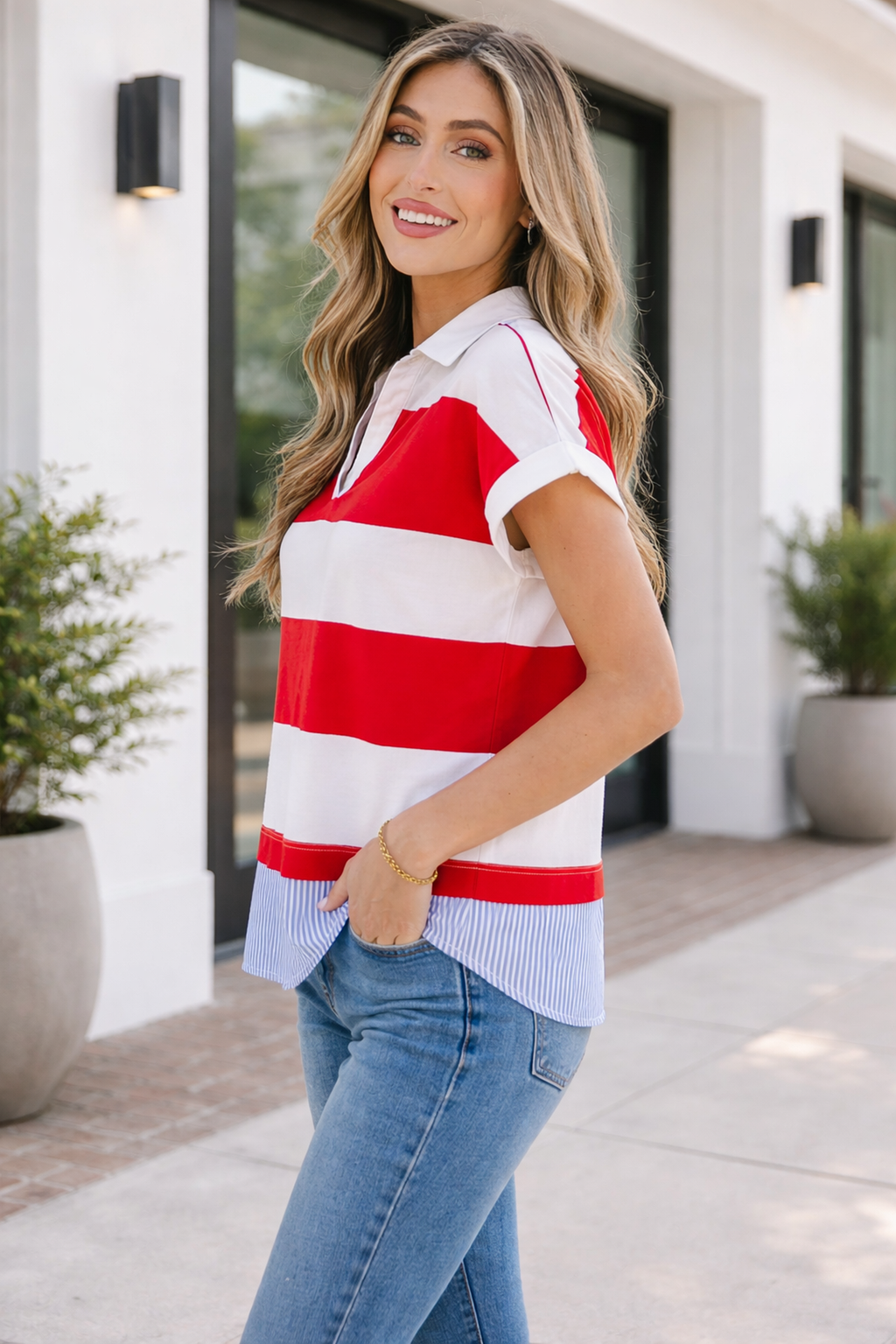 Faith Dolman Short Sleeve Top