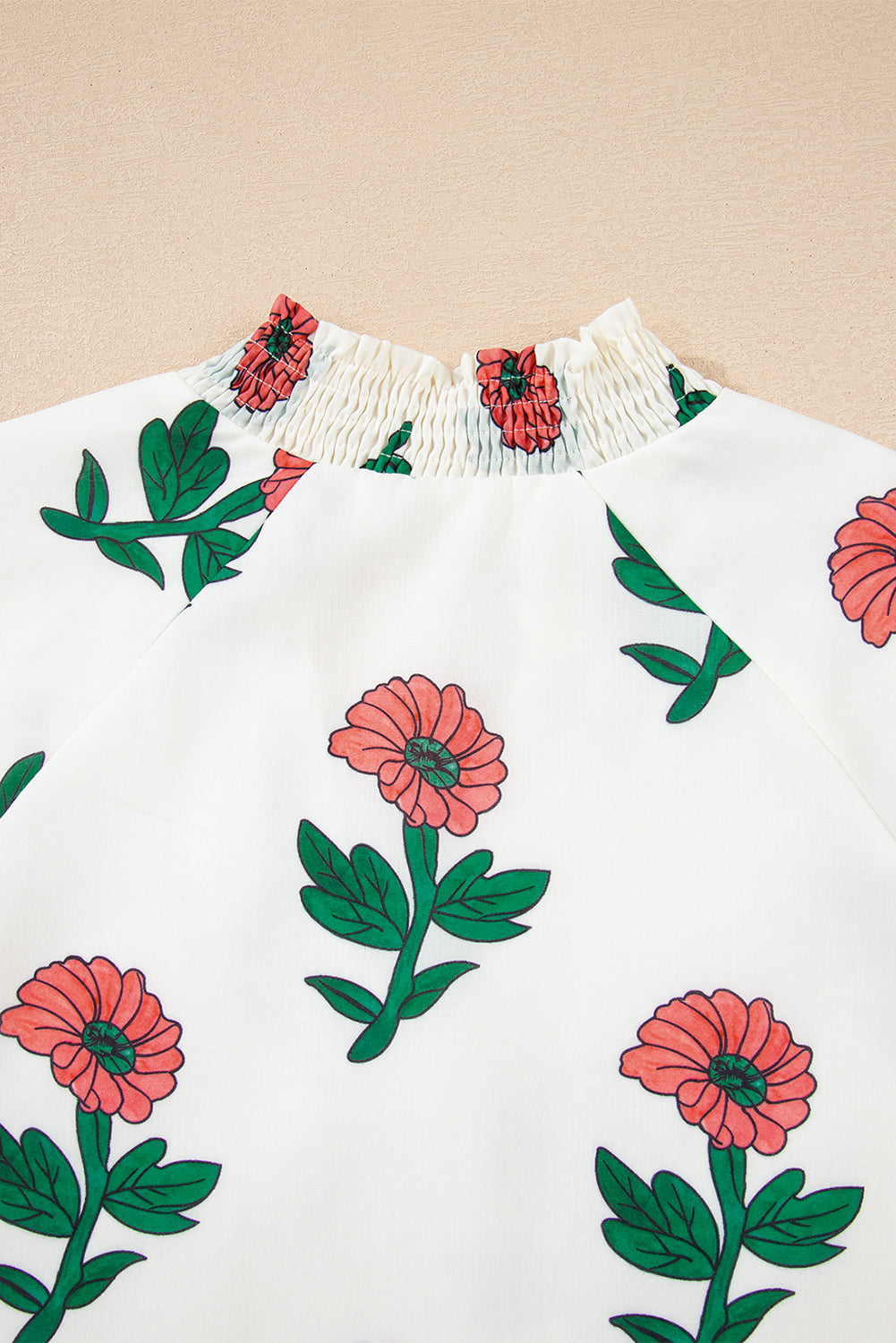 Briar Shirred Short Sleeve Blouse