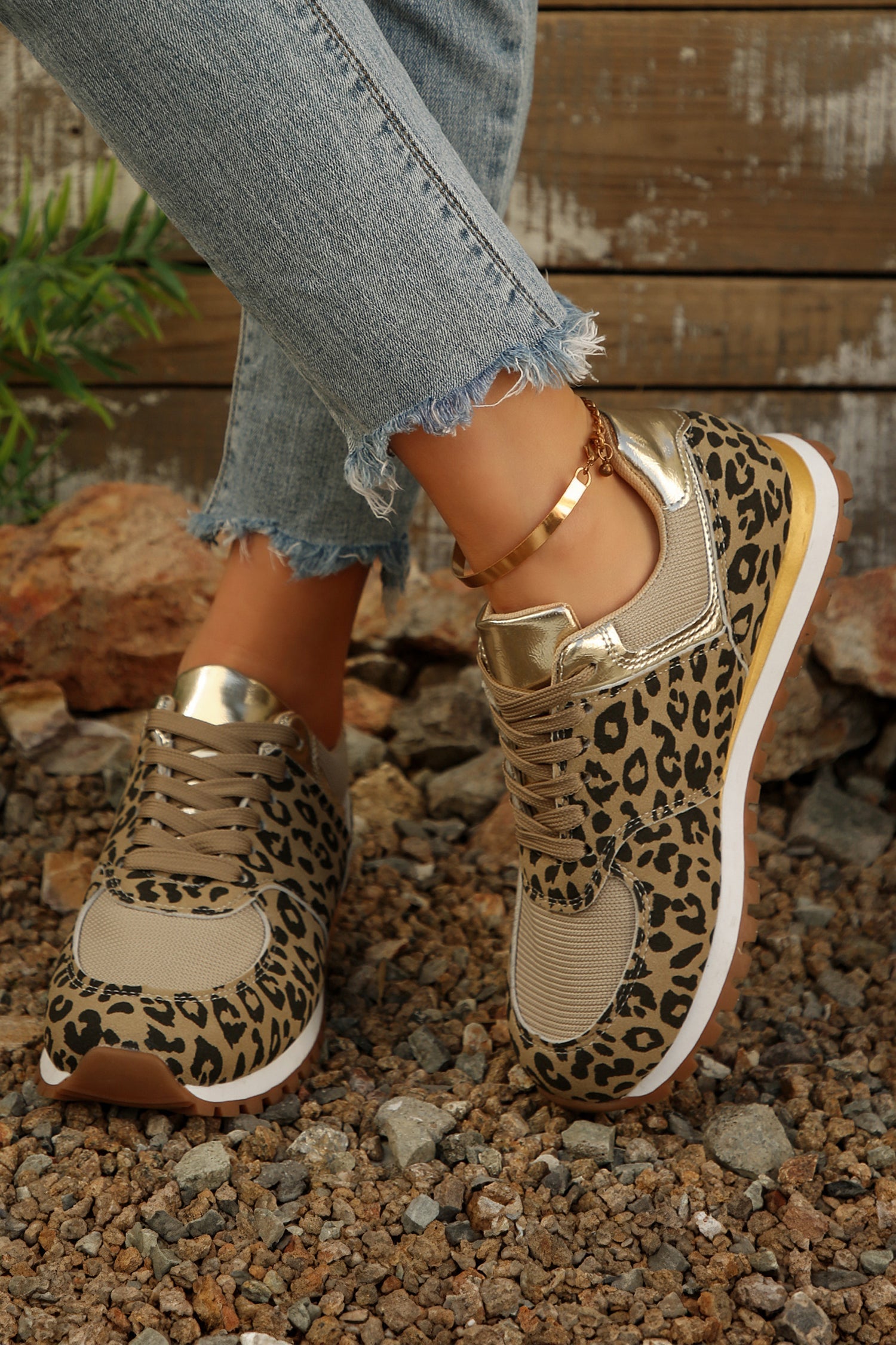 Romy Patchwork Lace Up Sneakers