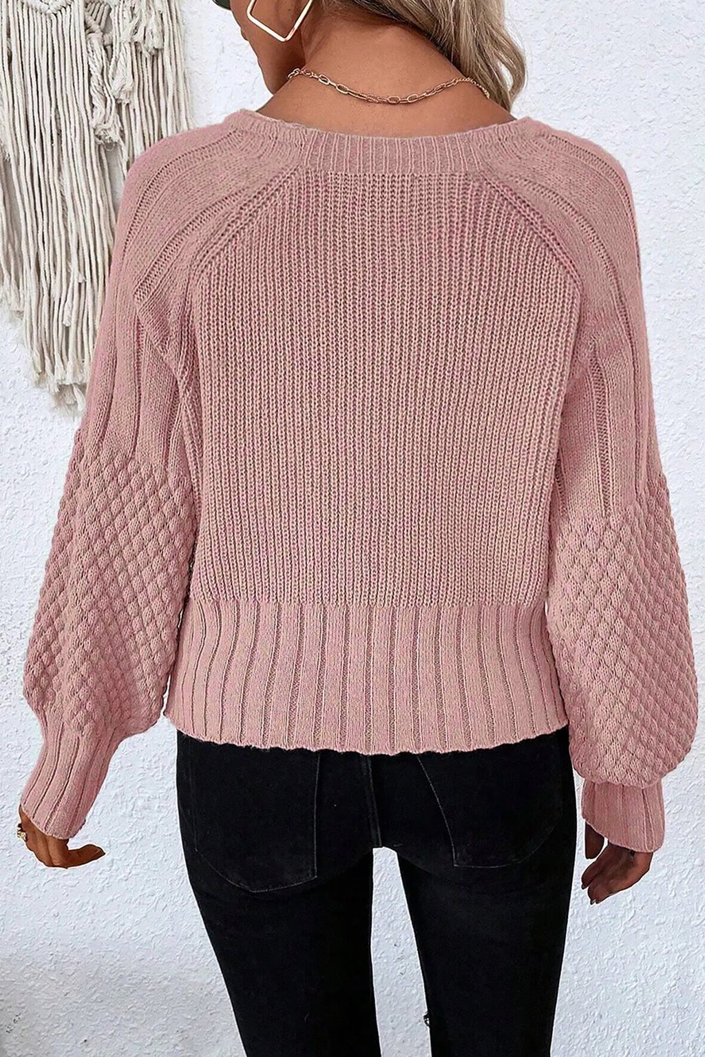 Khloe Mixed Texture Knit Sweater