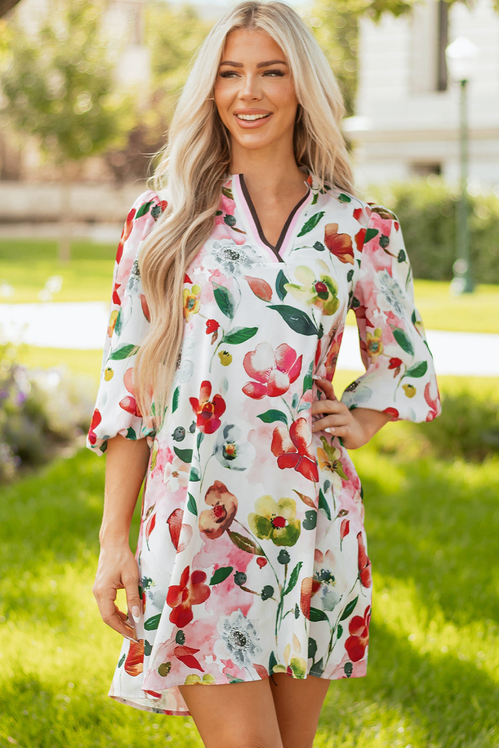 Aliya Half Sleeve Shift Dress