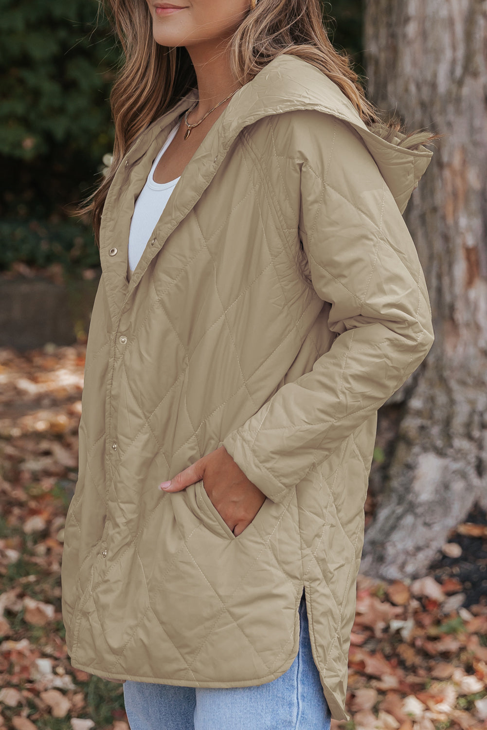 Amelia Snap Hooded Puffer Coat
