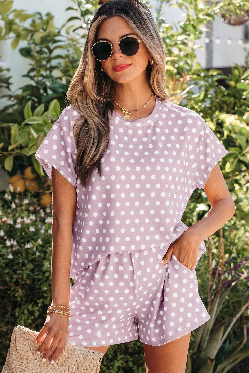 Kaiya Dot Print Short Set
