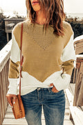 Avery tone Chevron Pullover Sweater