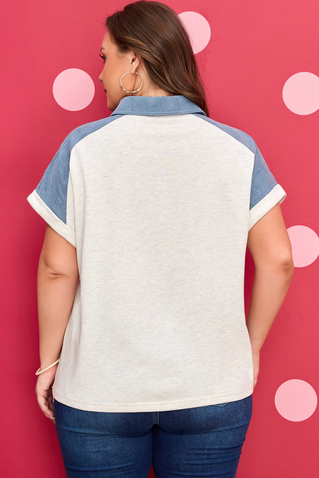 Maddie Cuffed Sleeve Polo PLUS Tee