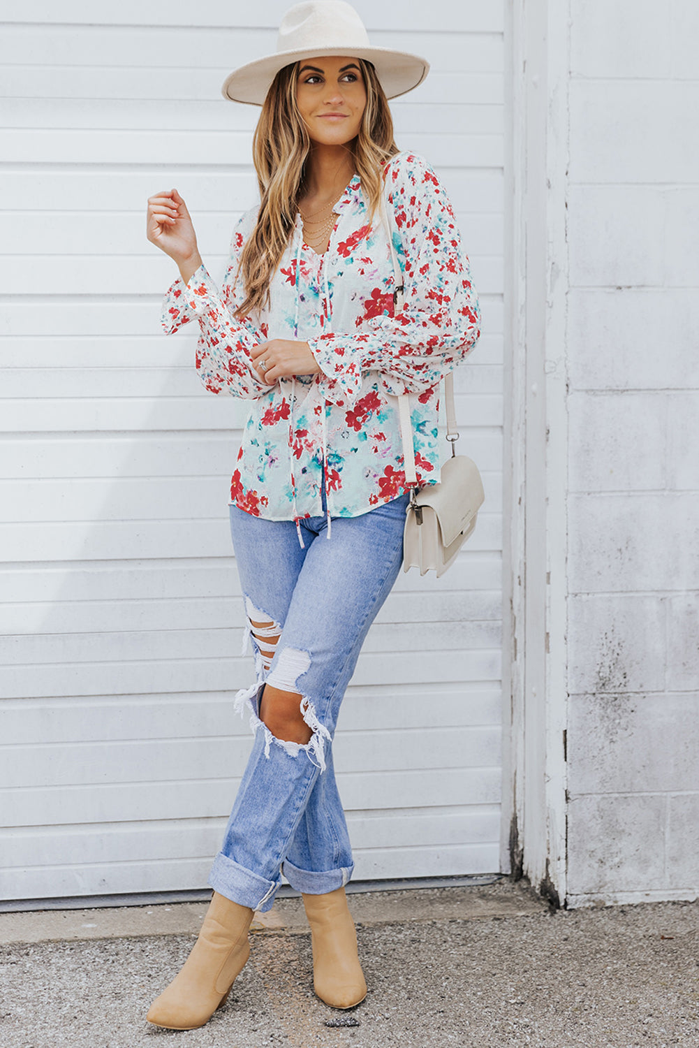 Mckenna Cakewalk Floral Smocked Blouse