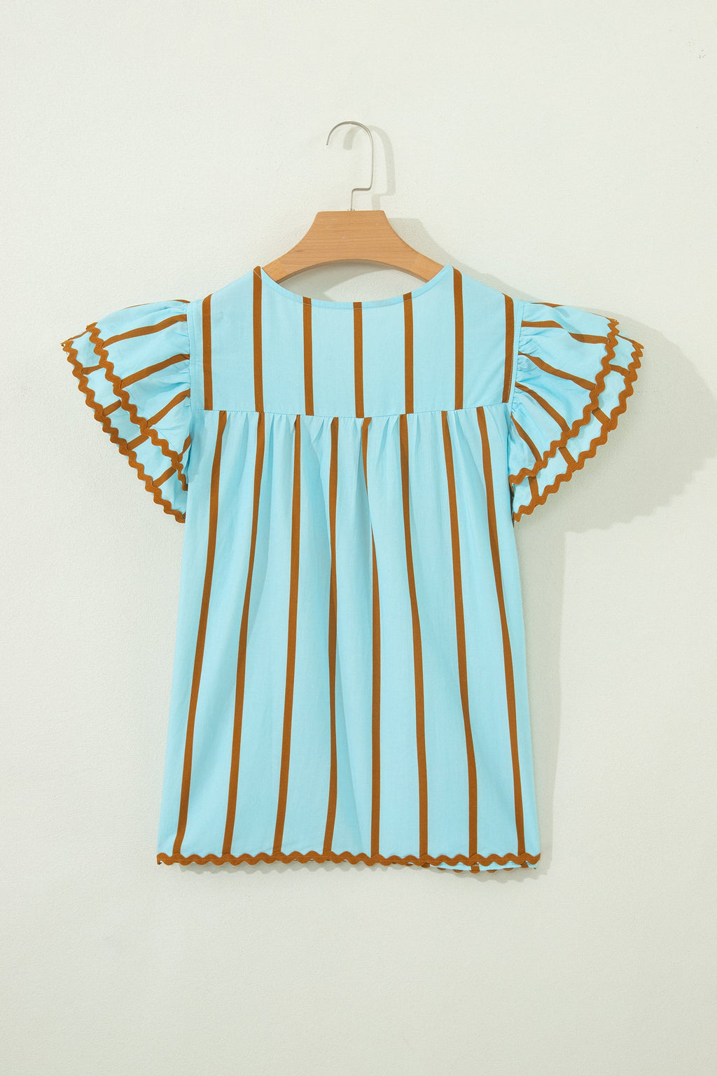Malaysia Ruffled Short Sleeve Blouse