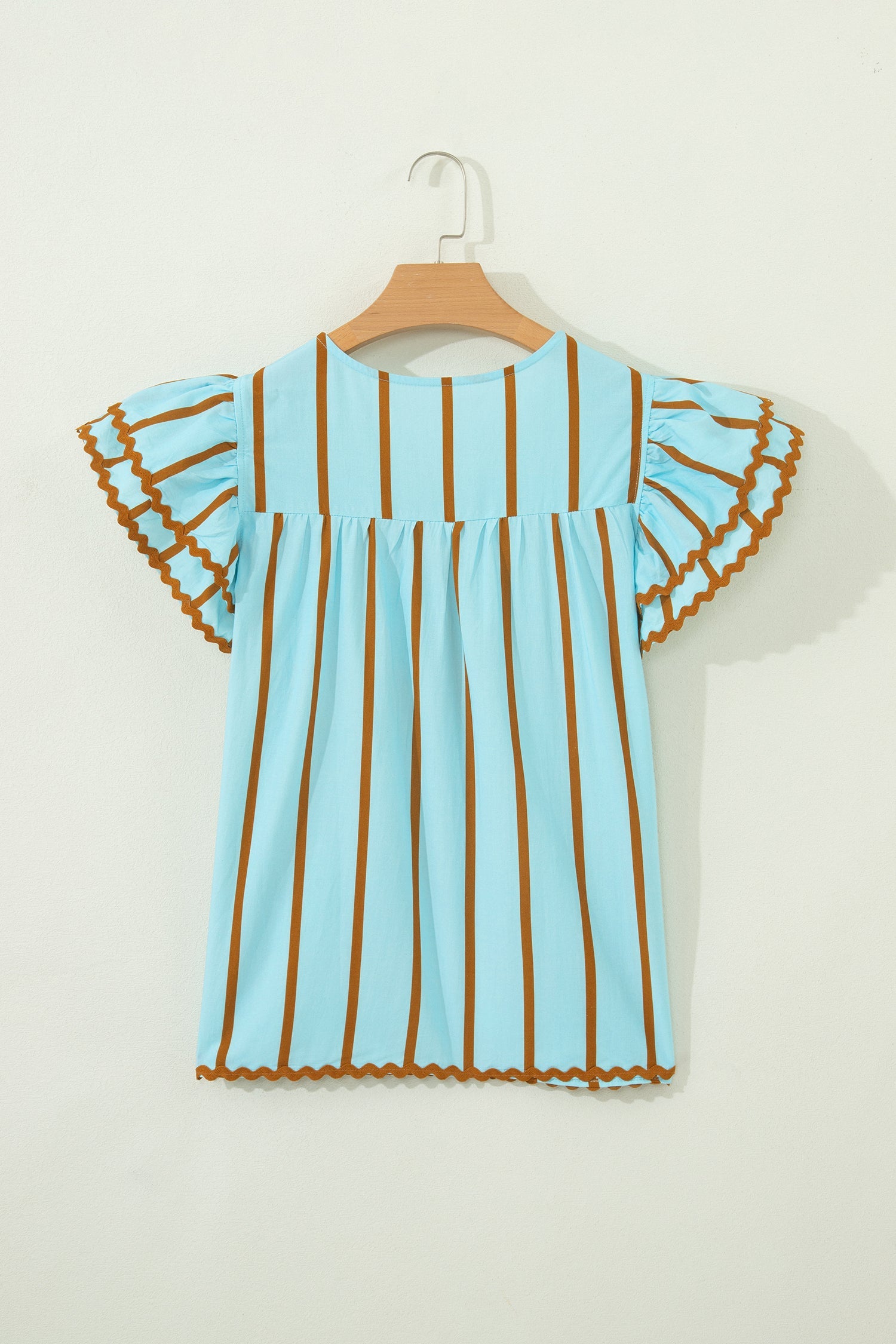 Malaysia Ruffled Short Sleeve Blouse