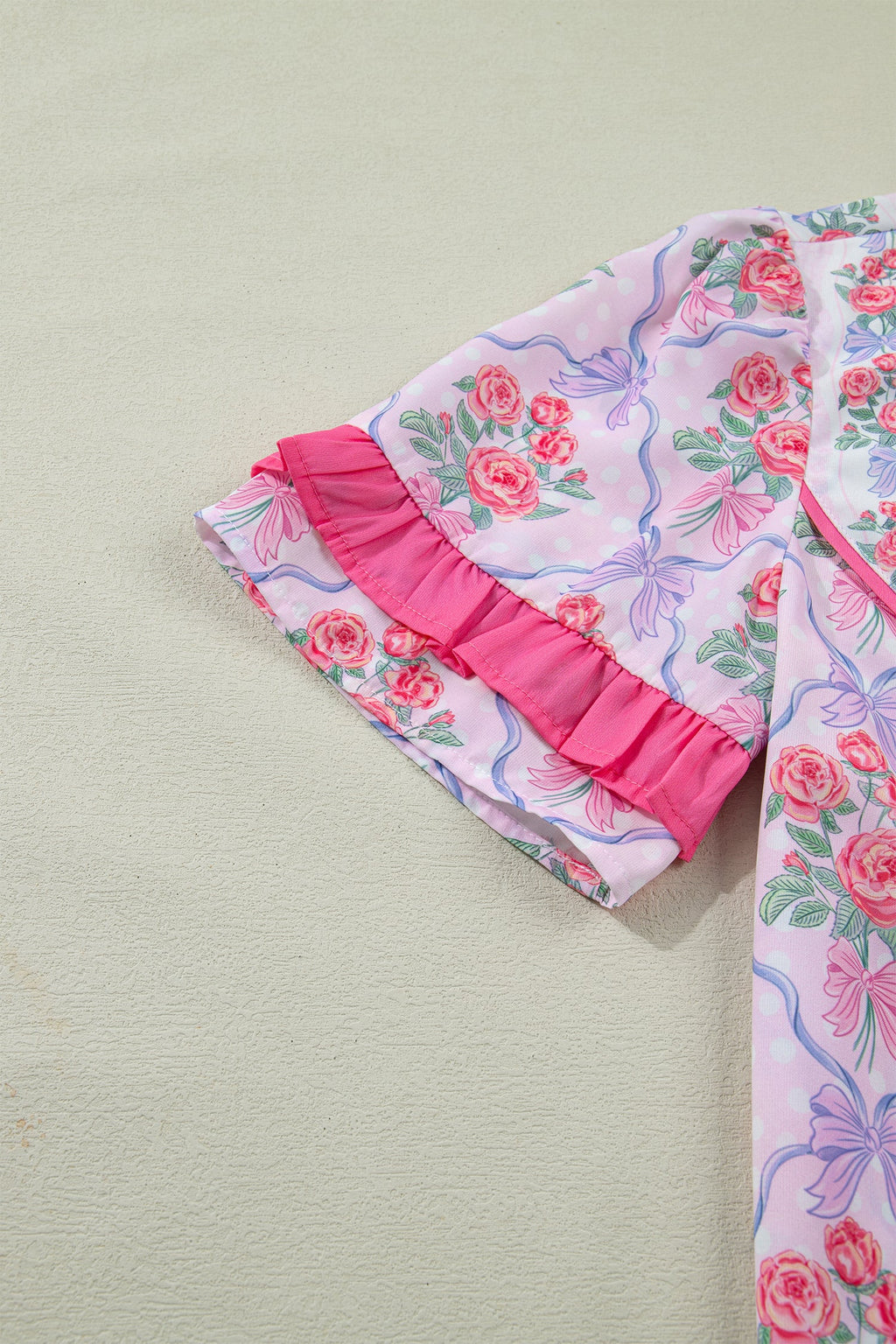 Keyla Ruffled Short Sleeve Blouse