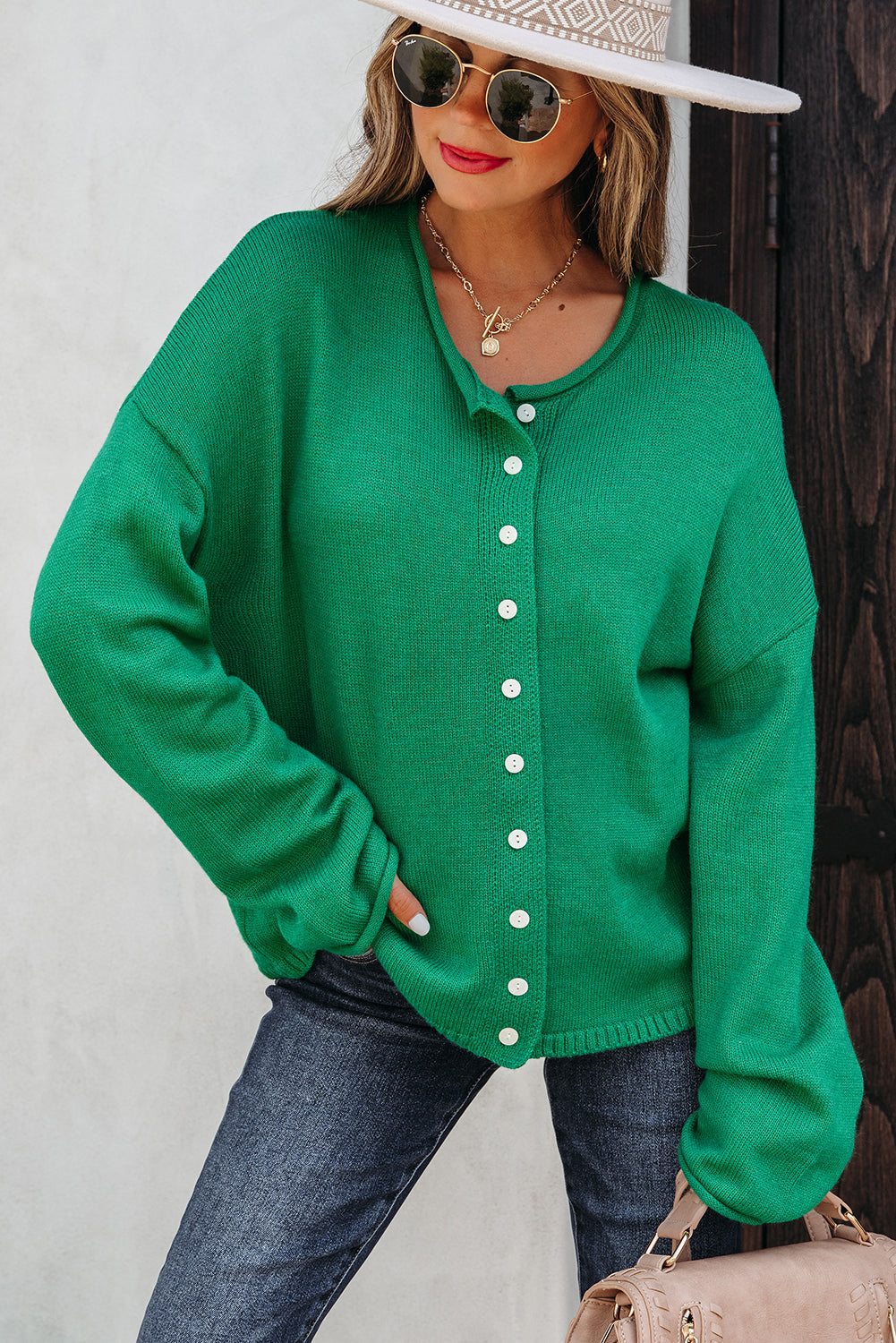 Evatyn Knit Drop Shoulder Sweater