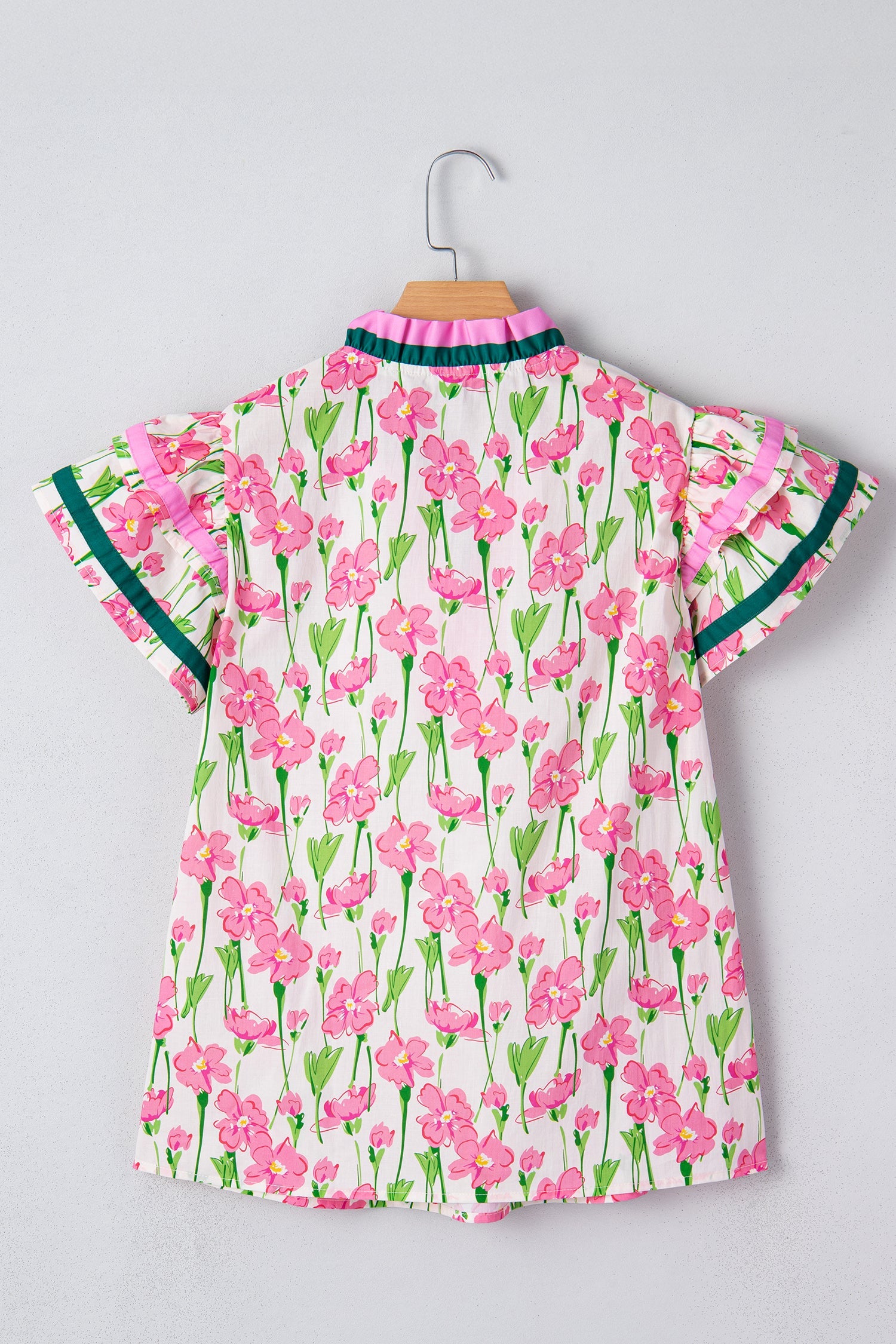Elyse Ruffled Short Sleeve Blouse
