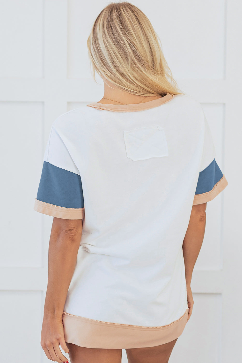 Kensley Patchwork Side Split Tunic Top
