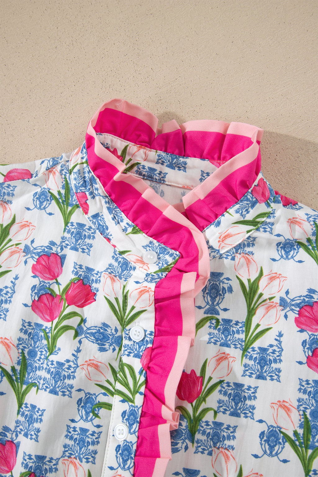 Aya Flutter Sleeve Half Blouse