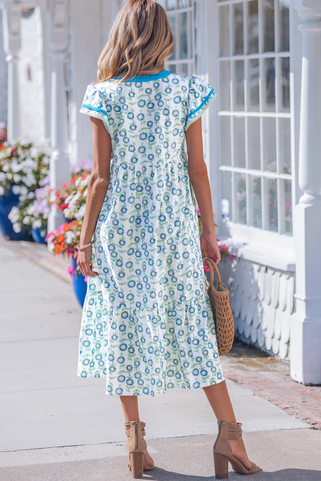 Clementine Flutter Sleeve Long Dress