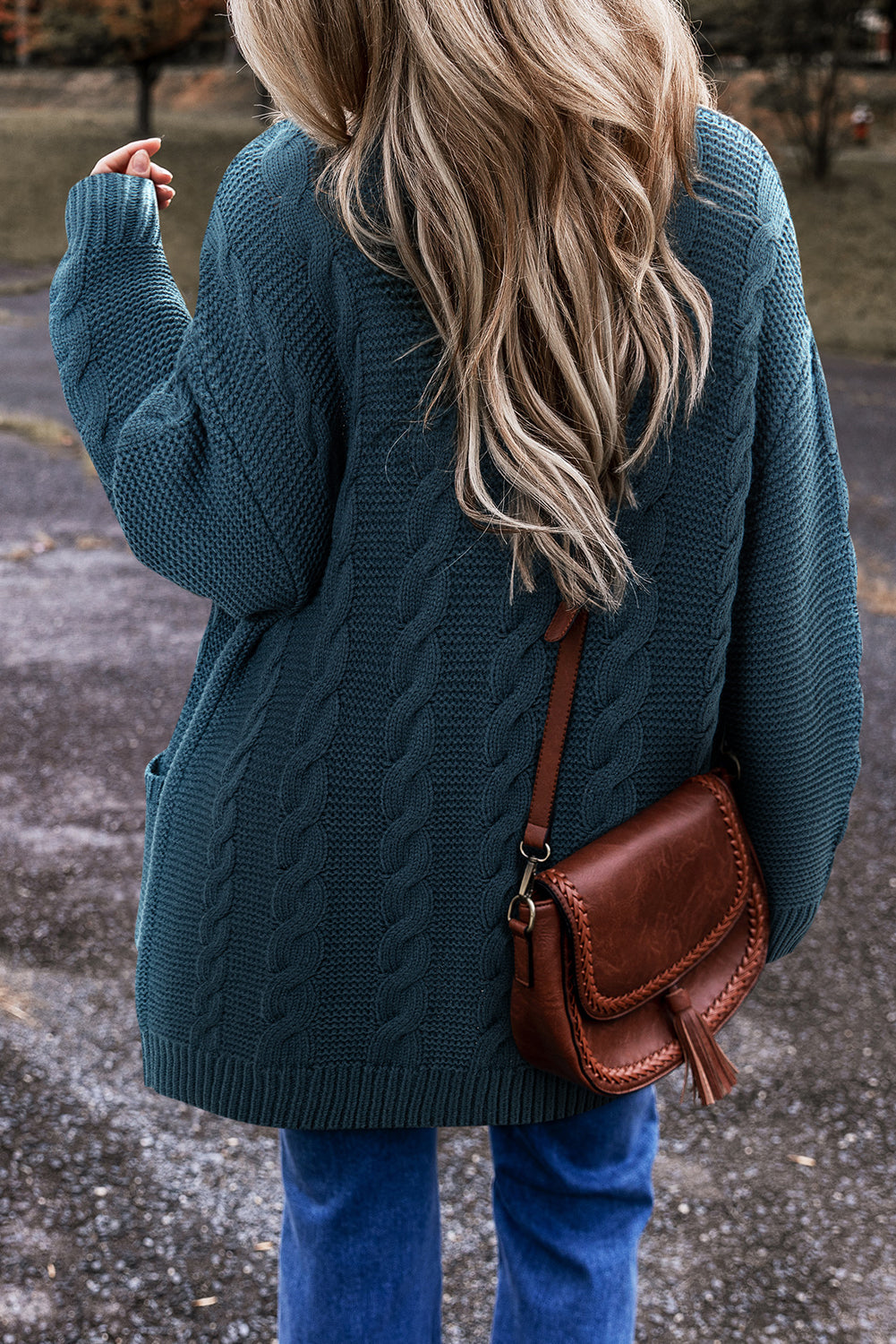Gianna Knit Front Baggy Cardigan