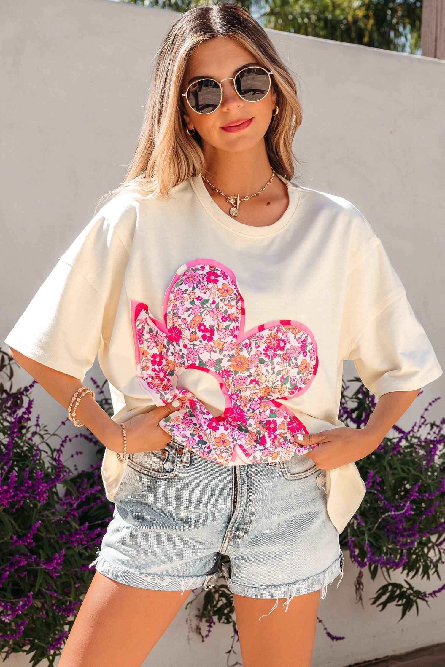 Poppy Big Flower Oversize Tee