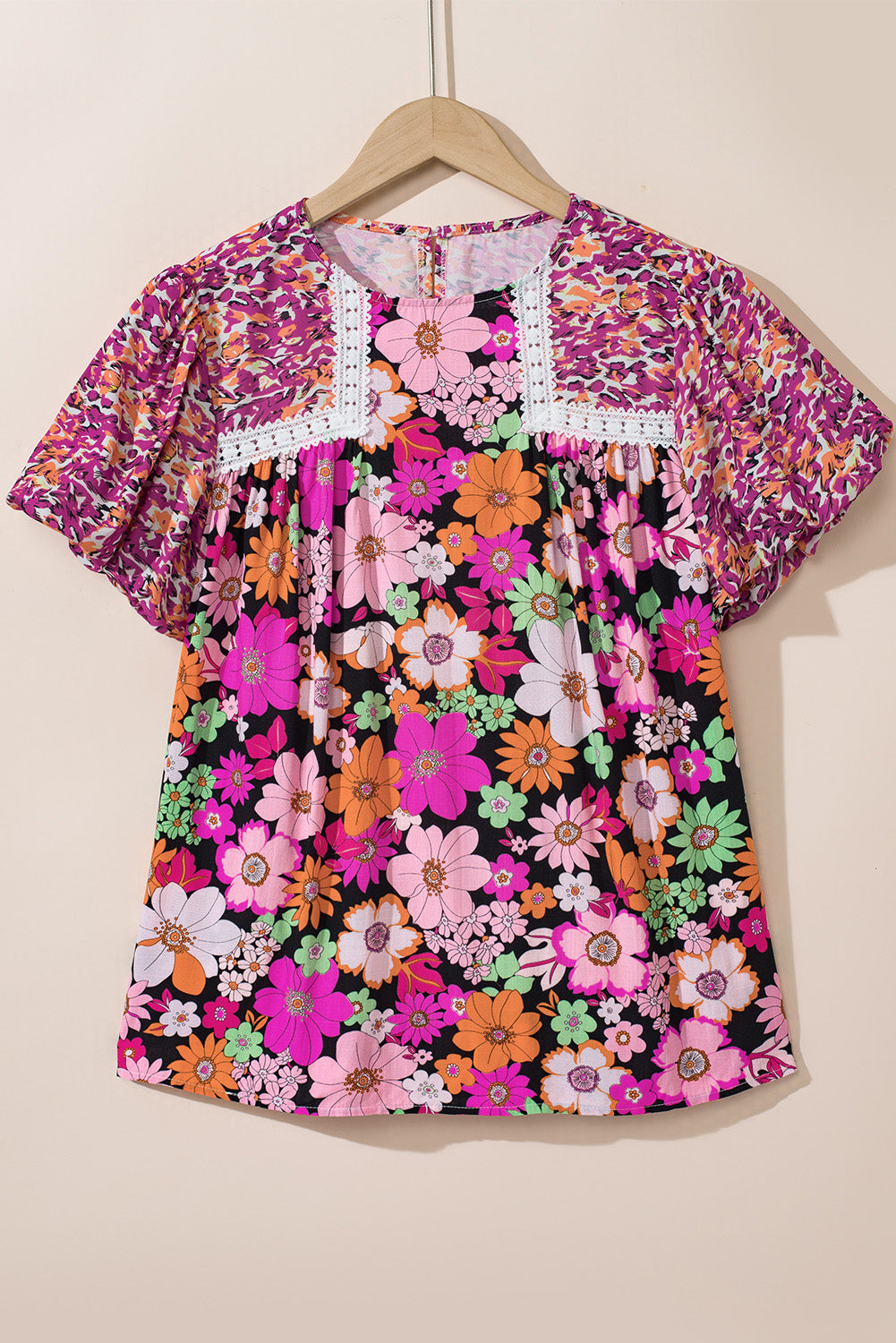 Kayla Floral Mixed Print Blouse