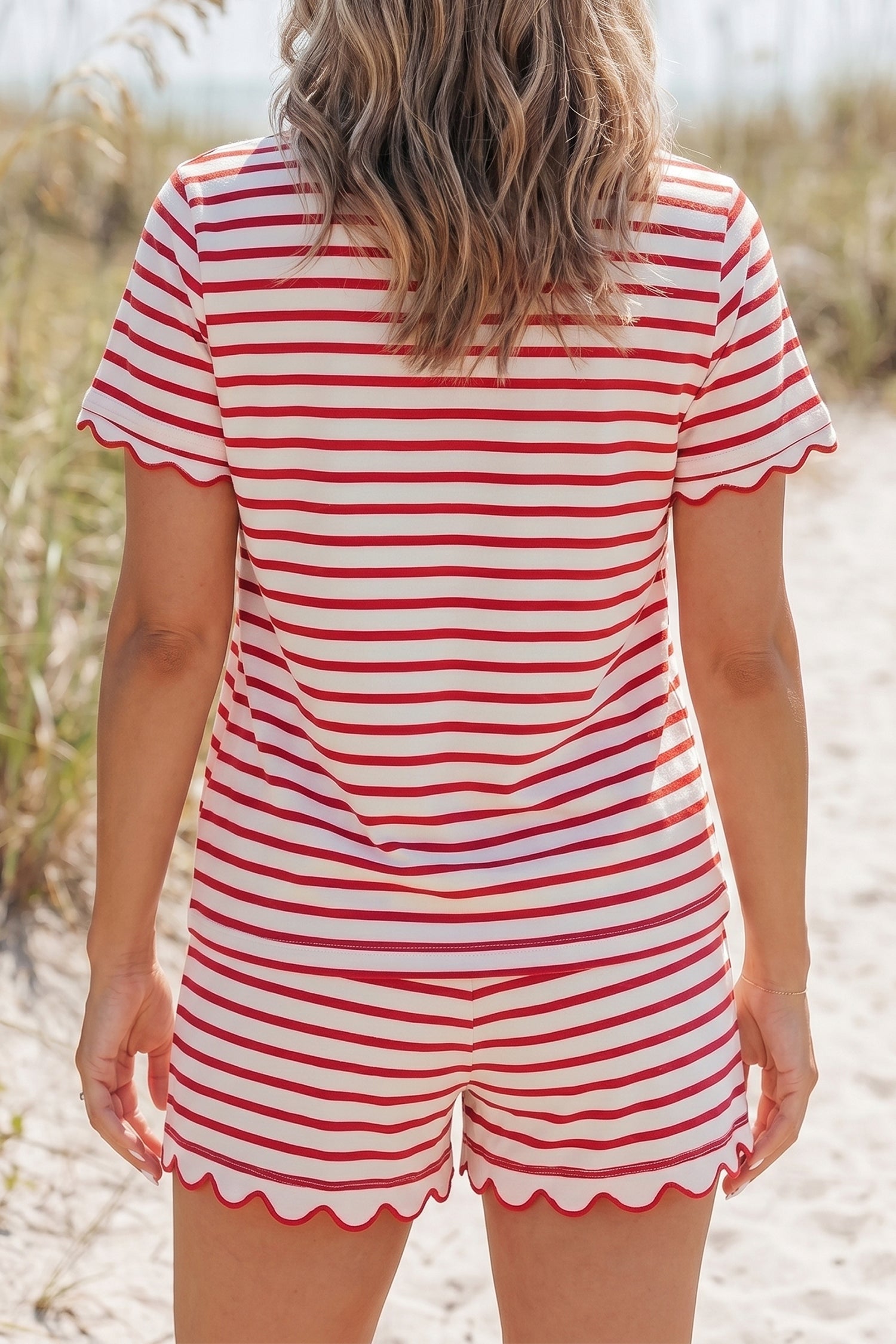 Estrella Scallop Trim Casual Top Set