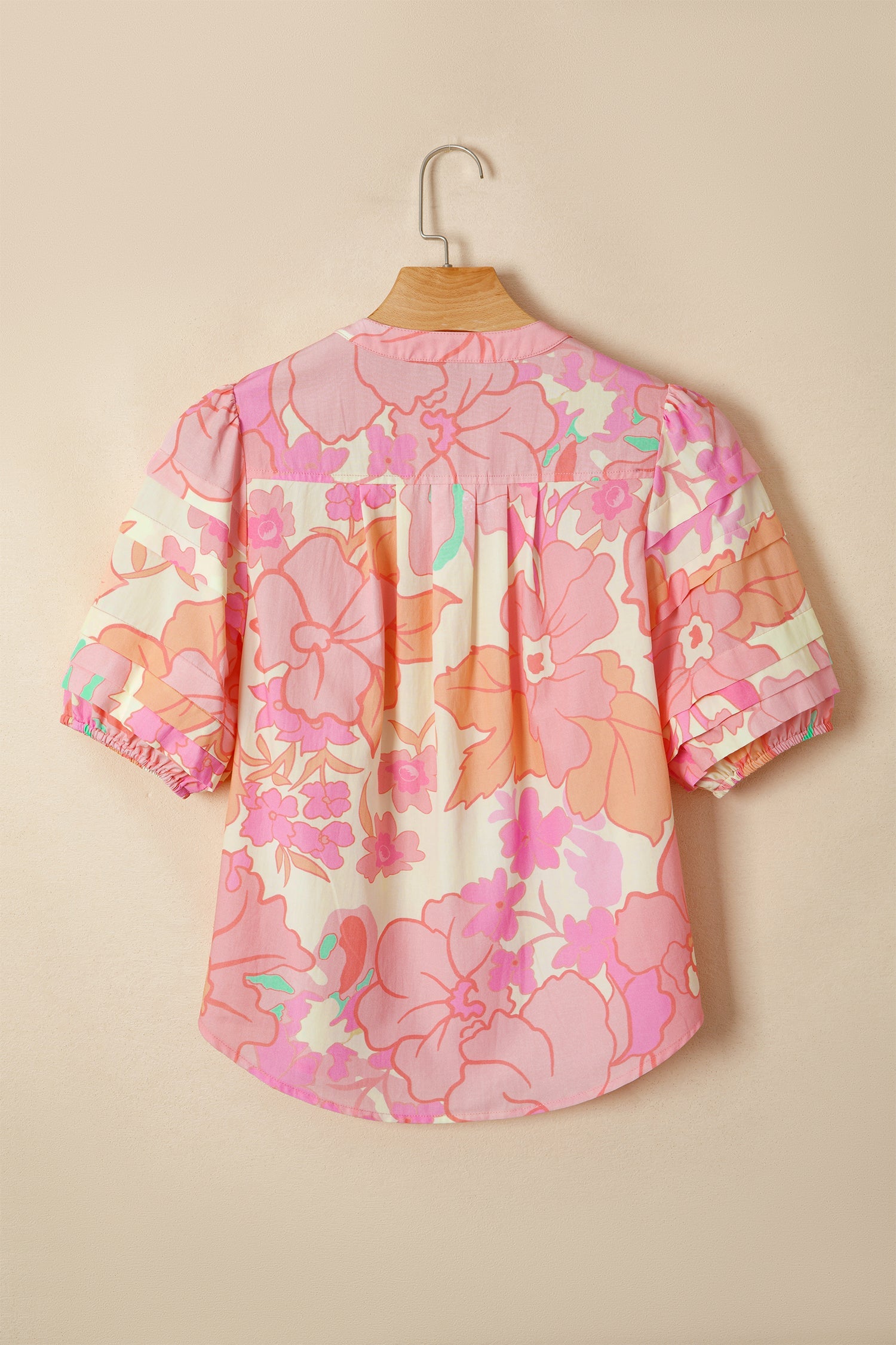 Brianna Pintuck Short Sleeve Shirt