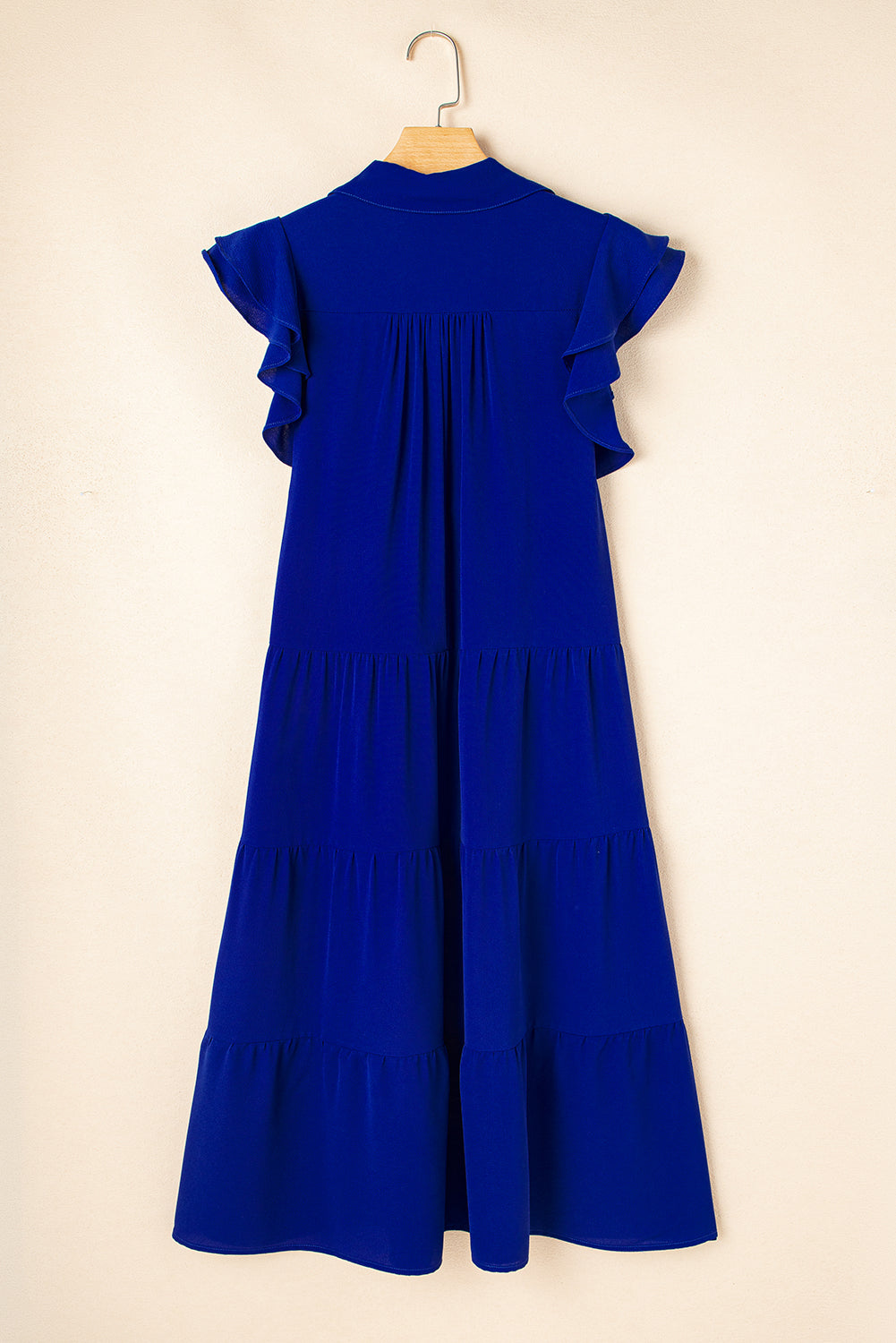 Zelda Collared Tiered Midi Dress