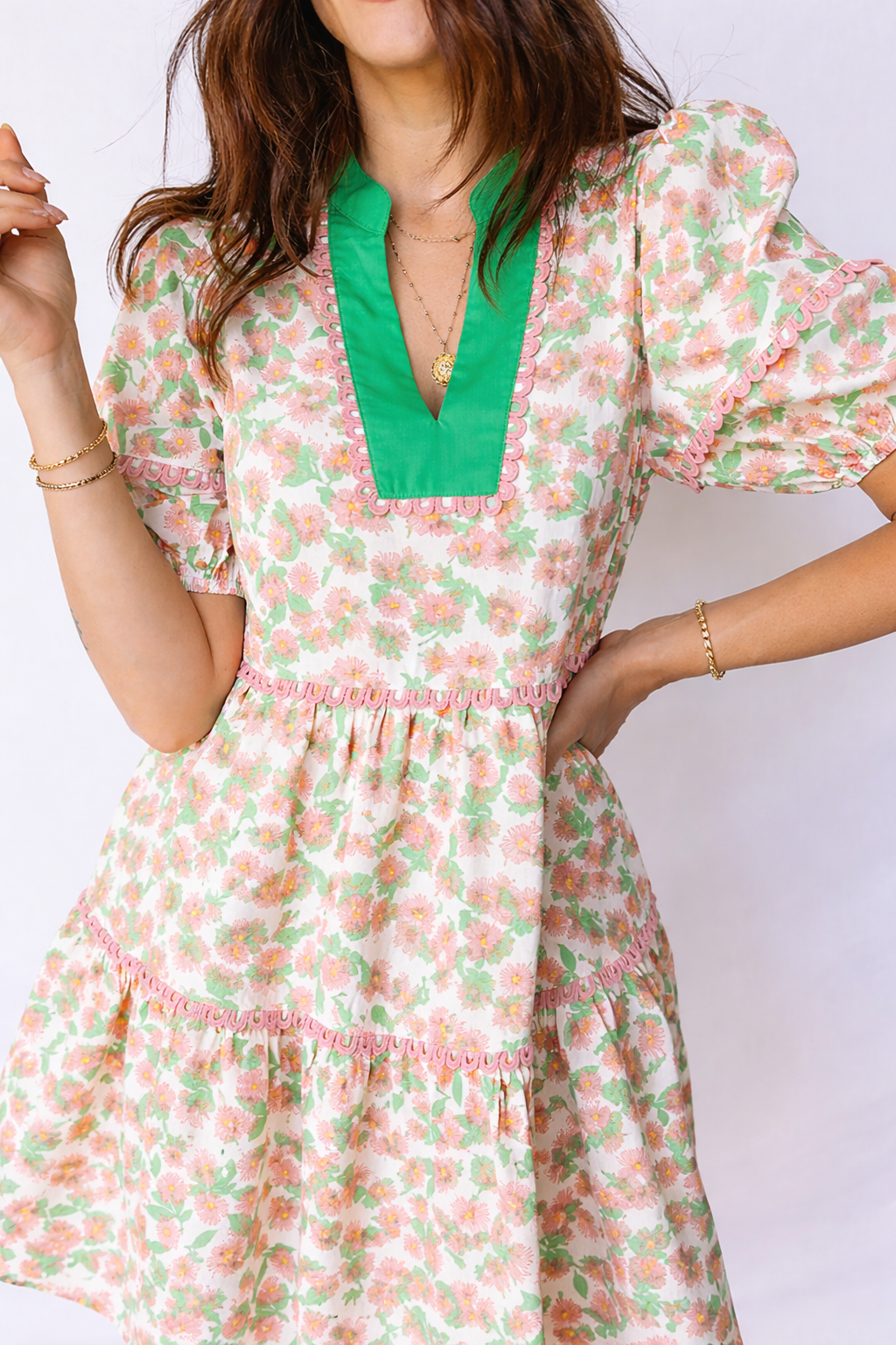 Rachel Short Puff Sleeve Dress