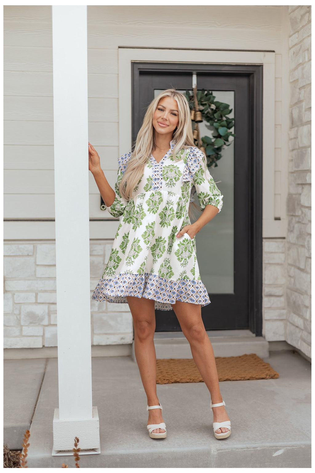 Margot Ruffle Detail Mini Dress