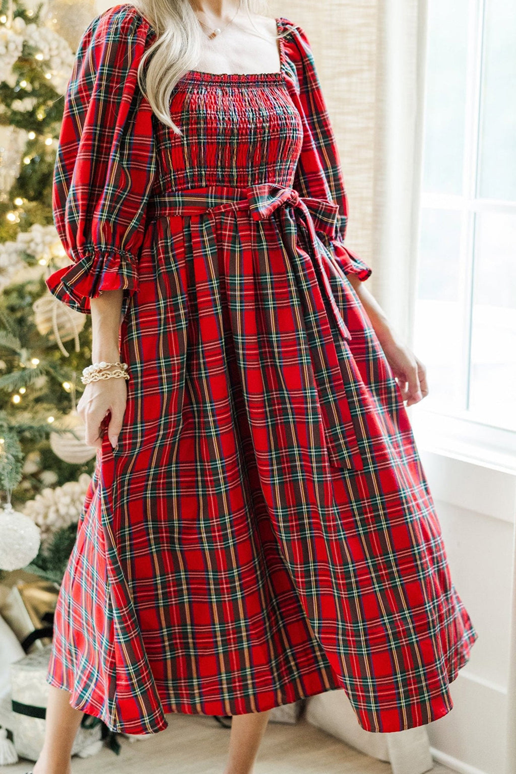 Jazmin Waist Flared Midi Dress