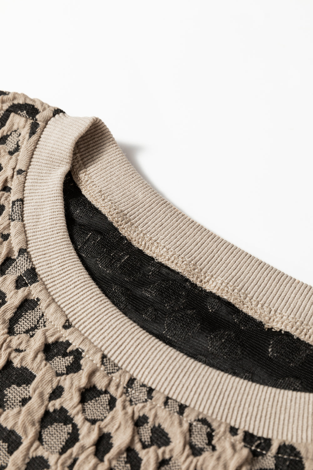Lottie Ribbed Trim Print Long Sleeve Top
