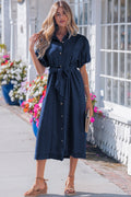 Makayla Bubble Sleeve Long Dress